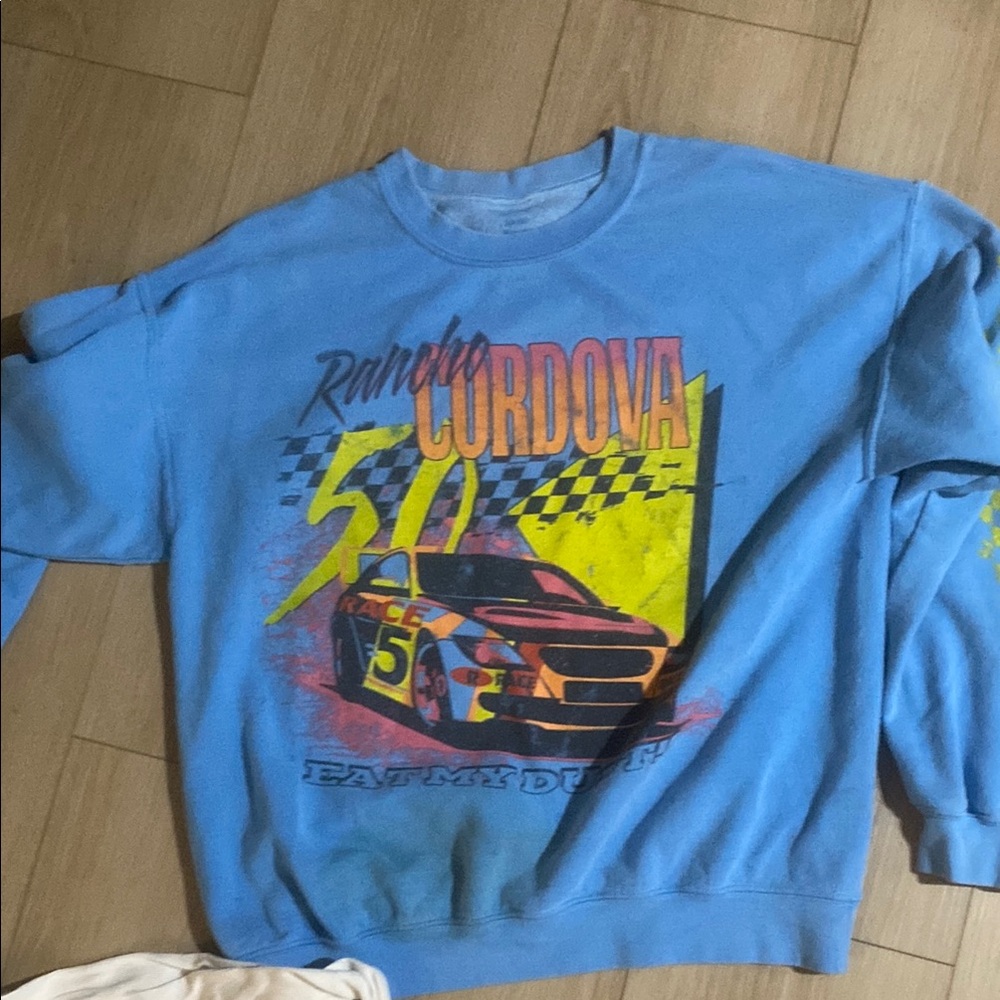 Blue Graphic Men's Sweater